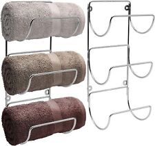 Sorbus Towel-Rack Holder - Wall Mounted Storage Organizer for Linens Set of 2 picture