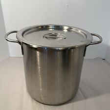 Vintage Vollrath 8Qt Stainless Steel Stock Pot with Lid Made In USA 9” X 9” picture