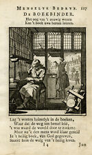 Antique Profession Print-BOOK BINDER-BOOKS-Luyken-1694 picture