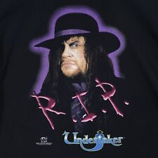 Vintage WWF Shirt Mens XL Black Short Sleeve Undertaker RIP 1996 Titan Sports picture