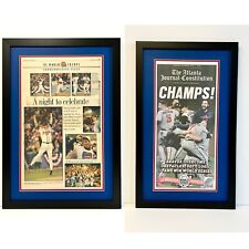 1995 & 2021 Atlanta Braves World Series Championship Framed REAL AJC Newspaper picture