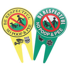 Double Sided No Pooping Dog Sign No Peeing Dog Sign With Stake Garden Sign US picture