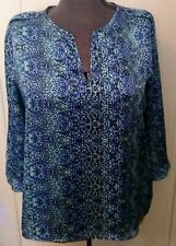 Beautiful Outback Blue Blouse Sz Med picture