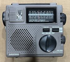 Vintage GRUNDIG Emergency FR200 Radio, AM/FM SW1, SW2 Receiver, Gray picture