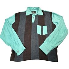 Swanky's Vintage Turquoise Sport Gaucho Long Sleeve Shirt Men's Small picture