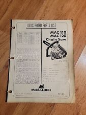 McCulloch Mac 110 120 Chain Saw Illustrated Parts Catalog picture