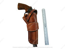 HOLSTER UNIVERSAL FIT GUN COVER REVOLVER HOLDER OPEN BOTTOM TOOLED LEATHER picture