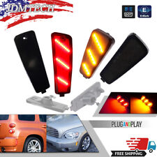 For Chevy HHR 2006-2011 Smoked Front & Rear Amber Red LED Side Marker Lights Set picture