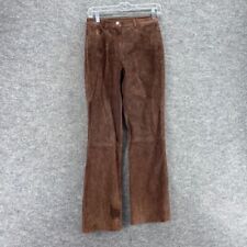 Lilly Pulitzer Pants Women 2 Brown Corduroy Mid Rise Flat Front Leather Flared picture