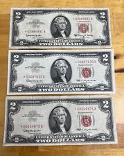 ✯ $2 Red Seal STAR Notes Currency ✯ Old Estate Two Dollar Bill Rare ✯ picture