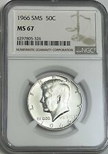 1966 SMS SILVER KENNEDY HALF DOLLAR NGC MS67 GEM SPECIAL MINT SET 50C WHITE LBL picture