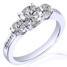 1.5 ct Diamonds Helen Three Stone Wedding Engagement Ring Sterling sz 5,6,7,8,9 picture