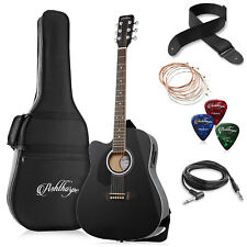 Full-Size Left-Handed Dreadnought Cutaway Acoustic-Electric Guitar with Bag & EQ picture
