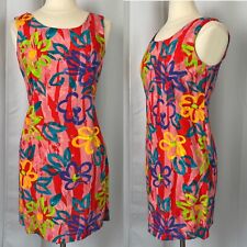 Vintage Mini Dress Womens Size Small Colorful Floral Sleeveless Made in Hawaii picture