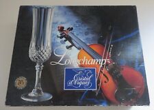 Cristal d'Arques LONGCHAMP Crystal Champagne Flutes Glasses Set of 4 Boxed picture