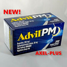 Advil PM Ibuprofen 200mg Pain Reliever Nighttime Sleep Aid 200 Coated Caplets picture