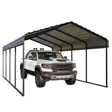 12x20ft Carport with Galvanized Steel Roof Sturdy Metal Carport for Cars, Boats picture
