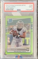 2020 Jalen Hurts Optic Lime Green 34/35 PSA 9 picture