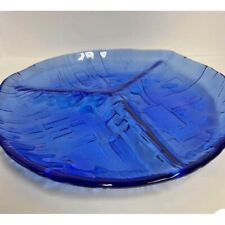 Vintage-MCM Ruda Glasbruk Swedish Cobalt Glass Platter By Gotte Augustsson Art G picture