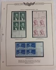 U.S - 1959 - LOT OF PLATE BLOCKS ON ALBUM PAGES - MNH - #893 picture