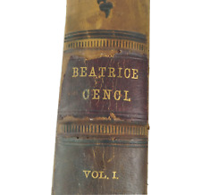 Beatrice Cenci 1858 By Francesco Domenico Guerrazzi Antique Book Vol. 1 Historic picture
