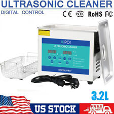 AIPOI Stainless Steel Industry Ultrasonic Cleaner 3.2L Heated Heater w/Timer picture
