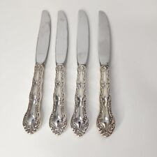 Set Four (4) French Scroll Alvin Sterling Silver Knives 8 7/8