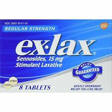 Ex-Lax Pills Stimulant Laxative Regular Strength 8 Each [Pack of 6] picture