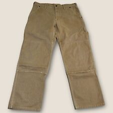 Vintage Patagonia Double Knee Pants Iron Forge Hemp Canvas Work Tan Beige 36x30 picture