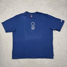 Vintage Roots 2004 Olympics T Shir Mens Size 2XL Blue Short Sleeve Crew Neck picture