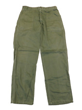 Vietnam US Army Fatigue Pants 34 x 29 OG-107 Sateen Cttn Green Military Trousers picture