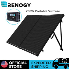 Renogy 200Watt 12Volt Mono Foldable Solar Suitcase W/ 20A Voyager for RV Camping picture