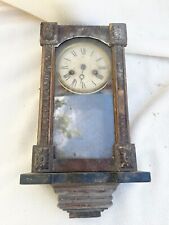 VINTAGE ANTIQUE WOODEN WALL CLOCK JUNGHAMS MECHANICAL picture