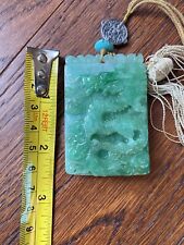 Antique Chinese Jadeite Dyed Pendant Dragon Carving picture