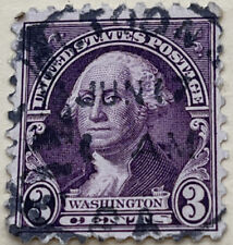 Rare 1932 US 3 Cent George Washington Stamp Purple / Violet w/Black Eyes LOOK 👀 picture