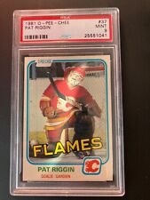 1981-82 OPC O-PEE-CHEE #37 PAT RIGGIN RC PSA 9 Mint, Calgary Flames ROOKIE RARE picture