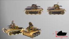 Vintage Pre-War German Gescha Set of 2 Panzer II's Clockwork Tanks picture
