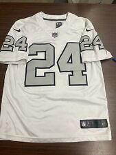 RAIDERS Marshawn  Lynch Jersey  Size M retro ***FLAWS** Throwback AFL Color Rush picture