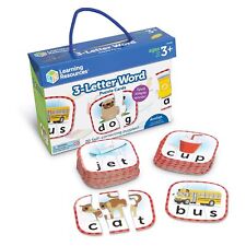Learning Resources 3-Letter Word Puzzle Cards Self Correcting Puzzles picture