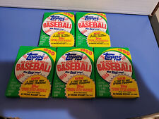 Five Unopened 1990 Topps Baseball Card Wax Packs picture