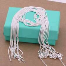 100PCS Wholesale 925 Sterling Solid Silver 1MM 16-30 Inches Snake Chain Necklace picture