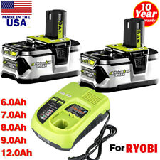 9AH For RYOBI P108 18V 18 Volt One+ Plus High Capacity Lithium Battery / Charger picture