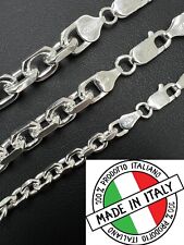 Real 925 Sterling Silver Anchor Cable Chain / Bracelet Rolo Necklace 4-8mm Italy picture