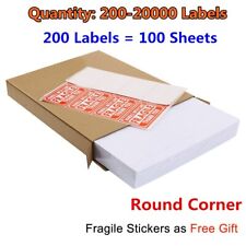 200-20000 Premium 8.5x5.5 Round Corner Shipping Labels Half Sheet Self Adhesive picture