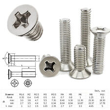 1000x M1.6 M2 M3 M4 M6 Stainless Steel 304 Phillips Countersunk Flat Head Screws picture
