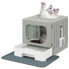 Large Enclosed Cat Litter Box with Cushion, Anti-Splash Closed Litter Boxes picture