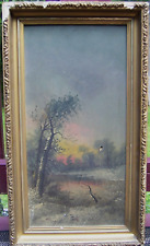 Antique 19th c. Landscape Oil Painting picture