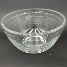 Libbey 1 Quart Clear Glass Ribbed Serving Mixing BOWL #21 Microwave Oven Safe picture