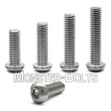 #10-24 Stainless Steel Button Head Socket Cap Screws, SAE Coarse Thread 18-8 A2 picture