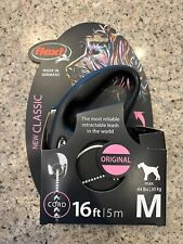 Flexi New Classic Retractable Cord Dog Leash Duo For Medium Dogs 16-Foot Black picture